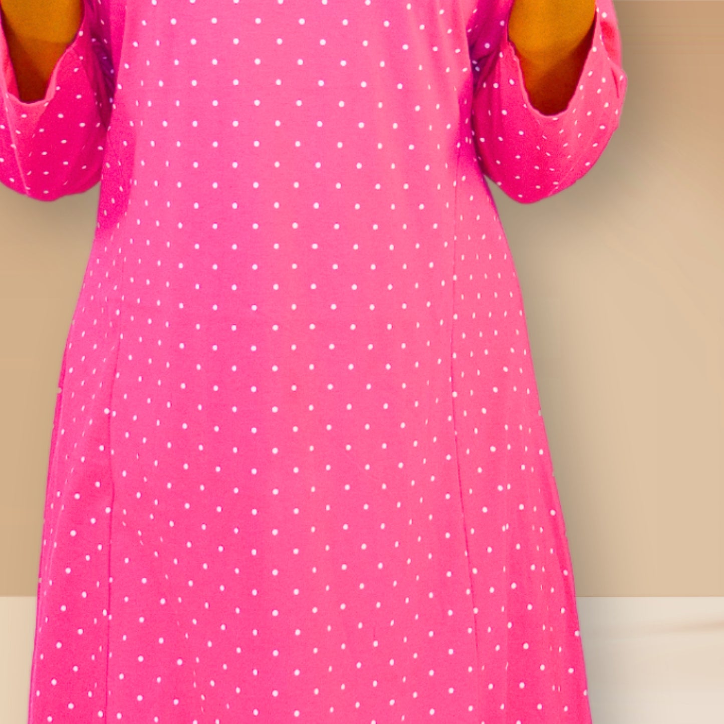 Pink with polka dots Nighty