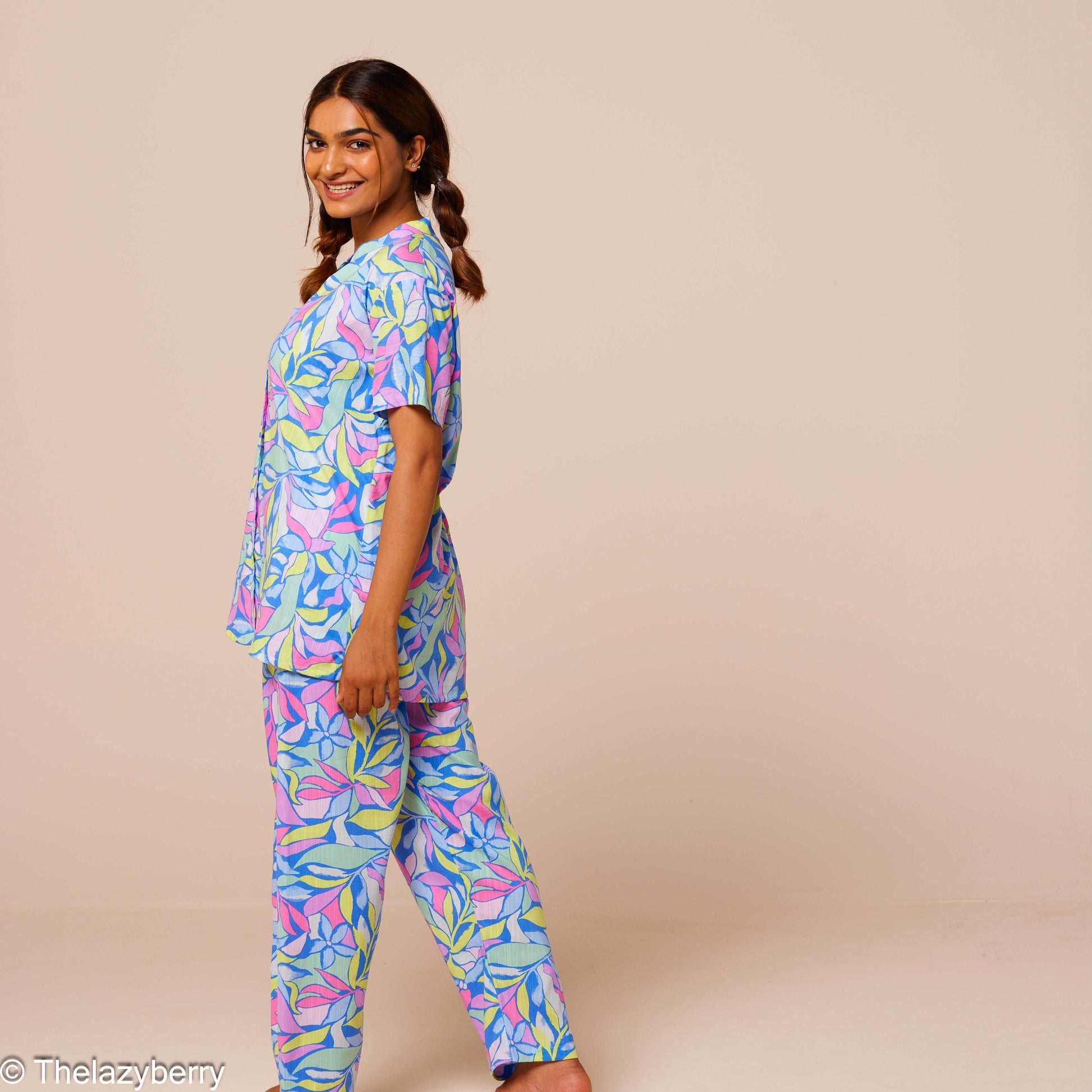 Floral blossom blue Co-ord set