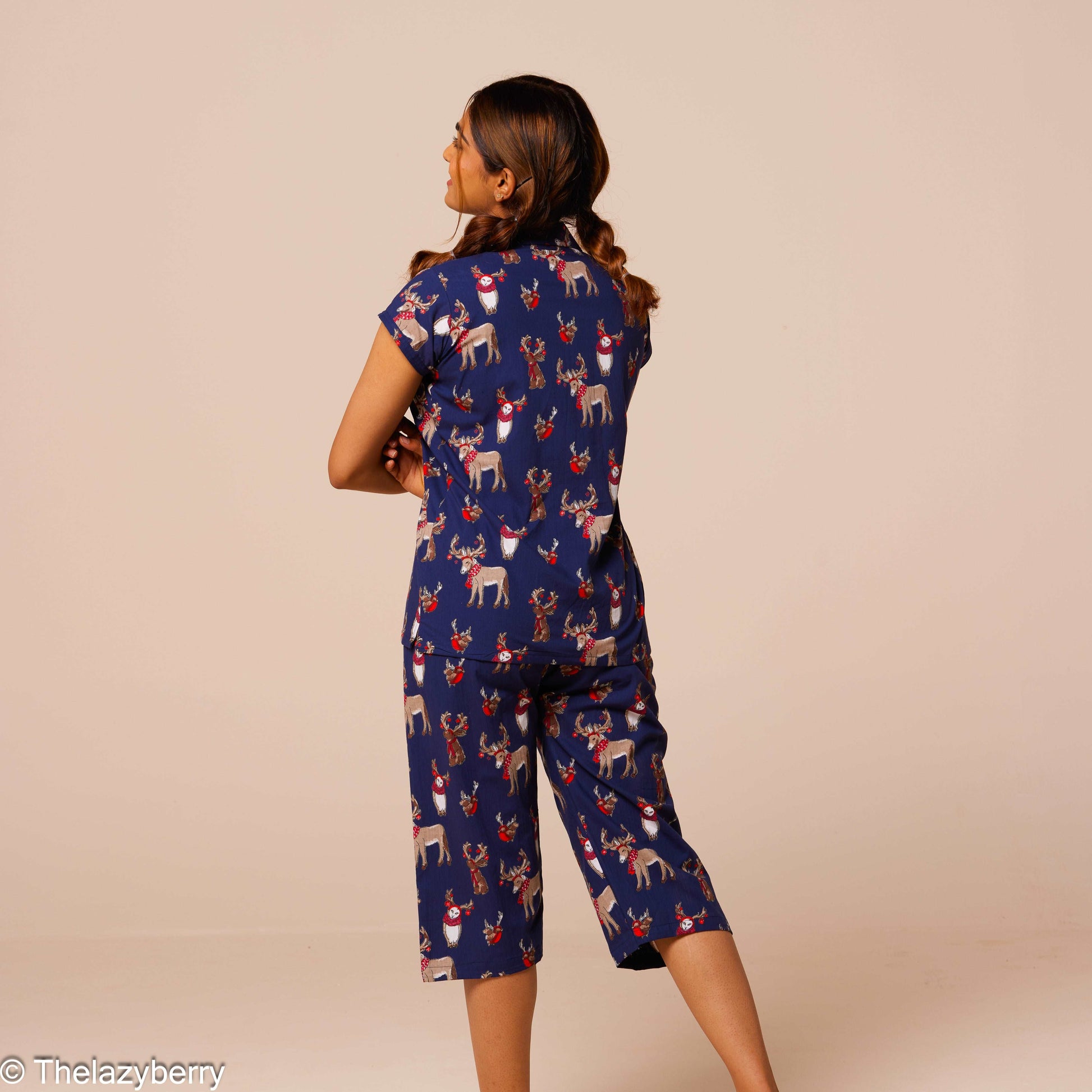 Blue and reindeer Print co-ord sets